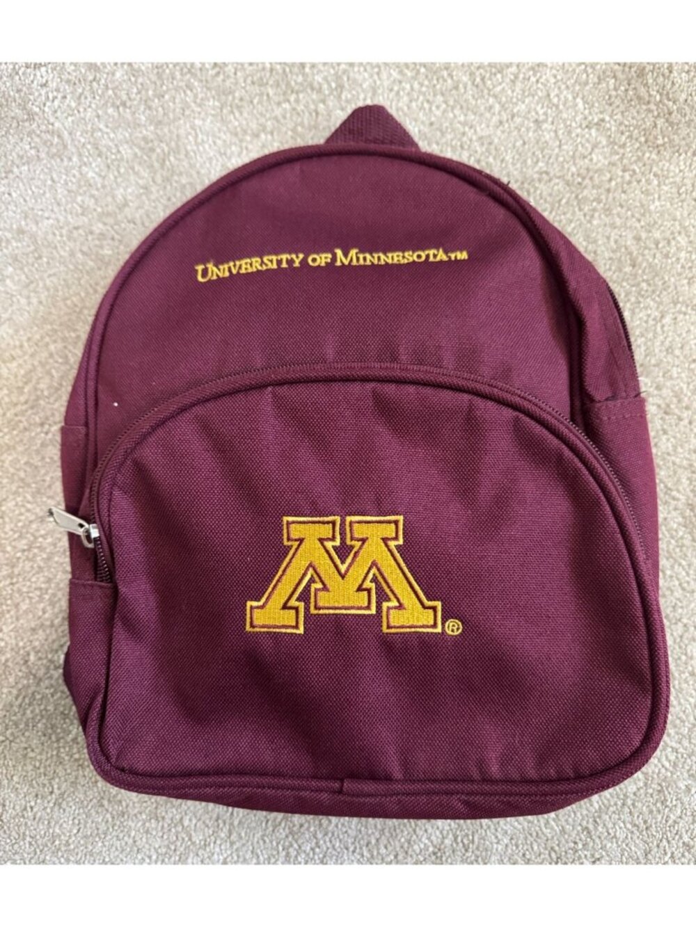 University of Minnesota Golden Gophers Mini Backpack and Set of Pom Poms